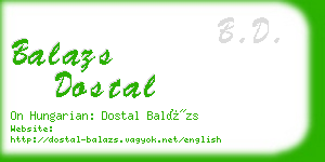 balazs dostal business card